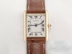Thumbnail von Cartier Tank Louis Cartier Gelbgold 750 Lederband W1512853 18kt Yellow Gold Damen