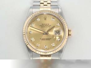 Thumbnail von Rolex Datejust 36 36mm 16233 2000 Stahl Gelbgold 750 Diamanten Automatik Stainless Steel 18kt Yellow Gold Jubilé-band Chronometer Oyster