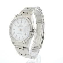  Rolex Oyster Perpetual Date 34MM Steel White Roman Dial 