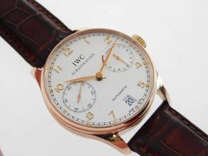 Thumbnail von IWC Portugieser Automatik Portuguese 18 Karat Rosegold 42mm mit großer Faltschließe im Neu Zustand 7 Tages Werk Kaliber C 51010 mit Glasboden wie Neu 42 mm