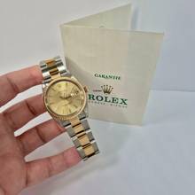  Rolex Oyster Perpetual Date Ouro & Aço 34mm Automático Completo 