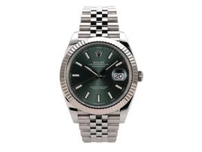  Rolex Datejust 41 Edelstahl Weißgold 126334 Mint Green Jubile-Band 