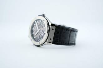 Thumbnail von Hublot Classic Fusion Ultra-Thin Skeleton 45MM Titanium Like New - 515.NX.0170.LR