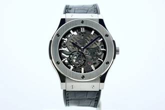 Thumbnail von Hublot Classic Fusion Ultra-Thin Skeleton 45MM Titanium Like New - 515.NX.0170.LR