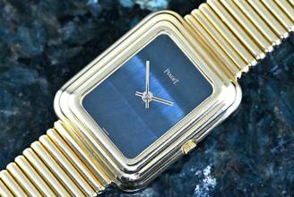  Piaget extremely rare Beta 21 | 14101 C 10 | Hawk Eye Dial | orig. Gold bracelet 