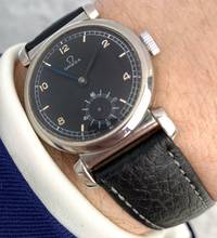 Thumbnail von Omega Classic Scarab Art Deco Vintage Restored Black Dial vintage