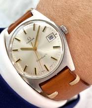  Omega Genève Vintage Geneve Steel Date Handwinding ref 136041 136041 