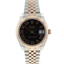  Rolex Datejust 31 Midsize 31 Jubilee Steel/Everose Roman Black Dial 