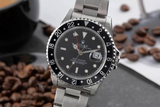  Rolex GMT-Master Swiss-T<25 Dial Stahl Automatik Herrenuhr Ref. 16700 W-Serie 