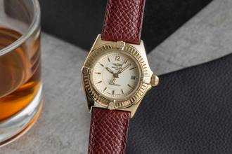 Thumbnail von Breitling Callistino 18k (0,750) Gold Quarz Damenuhr Ref. K52043 Papiere 1993