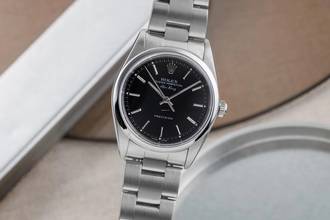  Rolex Air King Black Dial Edelstahl Automatik Herrenuhr Ref 14000 B&P 2006 LC100 