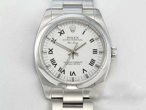  Rolex Air King 34mm Medium 114200 2009 Edelstahl Automatik Stahl Stainless Steel Oyster-band Chronometer White Dial 