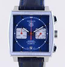 Thumbnail von TAG Heuer Monaco Calibre 12 Chronograph Steve McQueen Automatic Saphir blue Calibre 12 Top B+P