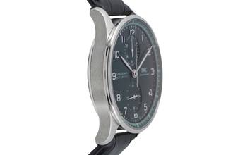 Thumbnail von IWC Portugieser Chronograph Green Dial Stahl Automatik Herrenuhr IW371615 B&P
