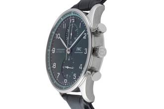 Thumbnail von IWC Portugieser Chronograph Green Dial Stahl Automatik Herrenuhr IW371615 B&P