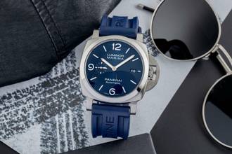 Thumbnail von Panerai Luminor Marina Automatic Stahl Automatik Herrenuhr Ref. PAM01313 B&P 2022