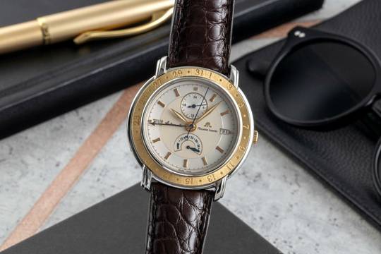  Maurice Lacroix Masterpiece Calendar Stahl / Gold Automatik Herrenuhr Ref. 51670 