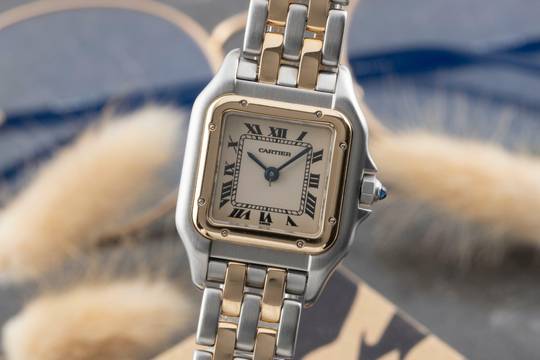  Cartier Panthère Classique Et Figaro SM Stahl Gold Quarz Damenuhr Ref. W25029B6 