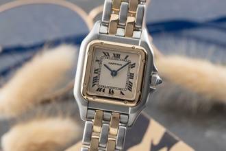 Thumbnail von Cartier Panthère Classique Et Figaro SM Stahl Gold Quarz Damenuhr Ref. W25029B6
