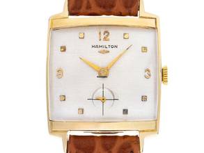 Hamilton Art Deco kleine Sekunde Ref.R831527 1940 original Box sehr gut Vintage 