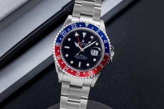  Rolex GMT-Master II Pepsi Stahl Automatik Herrenuhr 16710 T B&P 2007 LC 100 