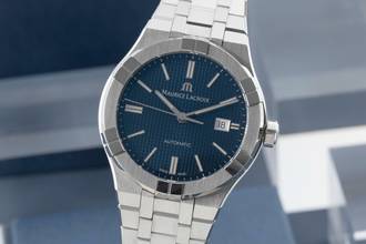  Maurice Lacroix AIKON Stahl Automatik Herrenuhr Ref. AI6008-SS002-430 B&P 2018 