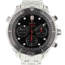  Omega Seamaster Diver 300 M Chrono Steel Black Dial 