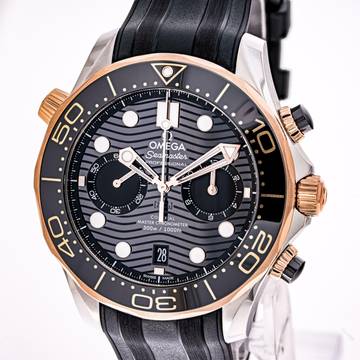  Omega Seamaster Diver 300 M Steel Gold 44 – 210.22.44.51.01.001 – like NEW – 03/2022 Full Set 