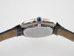 Thumbnail von Cartier Vendome 18 Karat Weißgold Ellipse Paris Dial Handaufzug Damenuhr 26 mm 18 Karat Weißgold super selten !