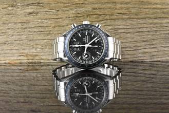  Omega Speedmaster Day Date Tripel Date Blue Ghost Bezel 3520.50 Vintage 2002 