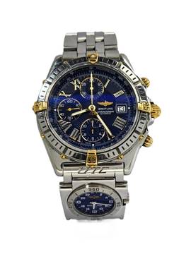  Breitling Crosswind Chronograph rare blue UTC Pilot B&P 