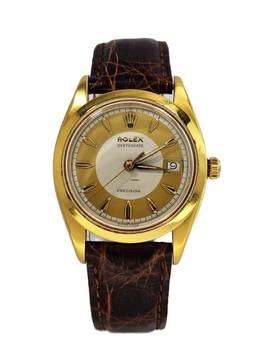  Rolex Oysterdate Precision Oyster Date Rare Bitonal Gold Plated Dresswatch 