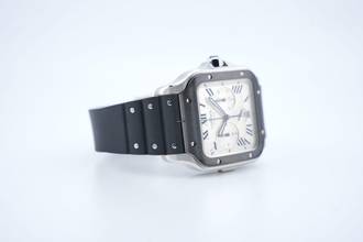 Thumbnail von Cartier Santos Chronograph - Additional Leather Strap - With Box And Papers - WSSA0017 2022