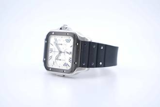 Thumbnail von Cartier Santos Chronograph - Additional Leather Strap - With Box And Papers - WSSA0017 2022
