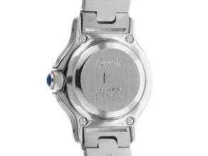 Thumbnail von Cartier Santos Octagon PM kleines Modell Ref.187903 1992 original Box sehr gut Vintage