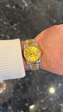  Rolex Datejust 36 Steel Gold - Champagne - Good Condition - 1998 