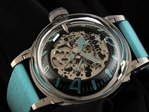  U-Boat U-65 AUTOMATIC 44MM SS TURQUOISE Ref.3345 Full Set Neu 