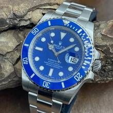  Rolex Submariner Date Submariner Smurf 750 Weißgold - FULLSET 2009 EU - Ref. 116619LB 