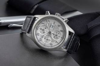 Thumbnail von IWC Fliegeruhr Spitfire Chronograph Schaffhausen Fliegeruhr Chronograph Automatik Stahl IW371702 VP 8300  B&P