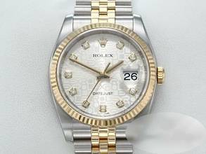  Rolex Datejust 36 36mm 116233 2019 Diamanten Stahl Gelbgold 750 Automatik 