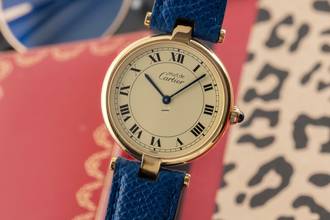 Cartier Vendome LC GM Vermeil 925 Silber Ivory Dial Medium Size Ref. 83978213 