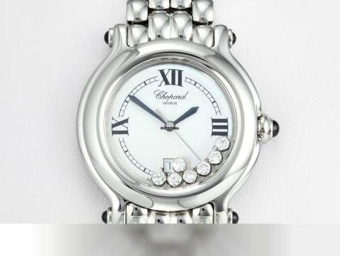 Chopard Happy Sport Diamonds 32mm 278236 Edelstahl Diamanten Gold 