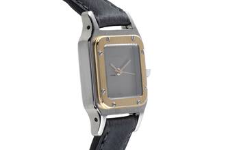 Thumbnail von Cartier Santos Lady Stahl / Gold Automatik Damenuhr Ref. 0902
