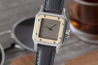  Cartier Santos Lady Stahl / Gold Automatik Damenuhr Ref. 0902 