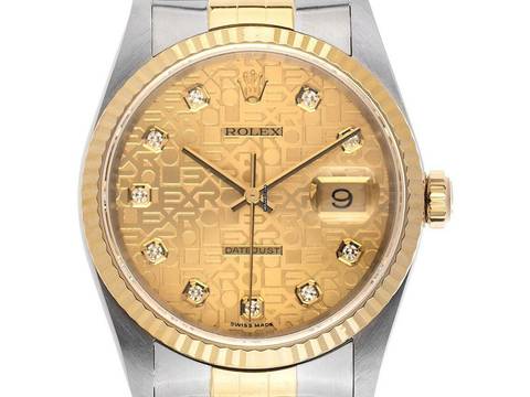  Rolex Datejust 36 Jubilée Diamanten Ref.16233 1995 Box&Beschreibung sehr gut Vintage 