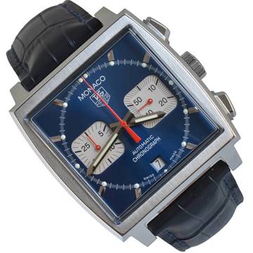  TAG Heuer Monaco chronograph CW2113 Steve McQueen blue dial Full Set 