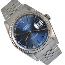  Rolex Datejust 36 16234 Soleil blue dial 1991 Full Set TOP Condition 