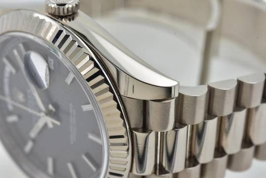  Rolex Day-Date 40 Oyster Perpetual Day Date 40 18k White Gold 228239 Tapestry Grey Dial 