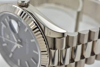  Rolex Day-Date 40 Oyster Perpetual Day Date 40 18k White Gold 228239 Tapestry Grey Dial 