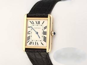 Thumbnail von Cartier Tank Solo Großes Modell Edelstahl Gelbgold 750 W5200004 2019 Stahl Gold